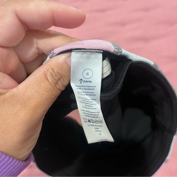 Ivivva Black Shorts with Pink and Gray Waistband reversible - Picture 4 of 8